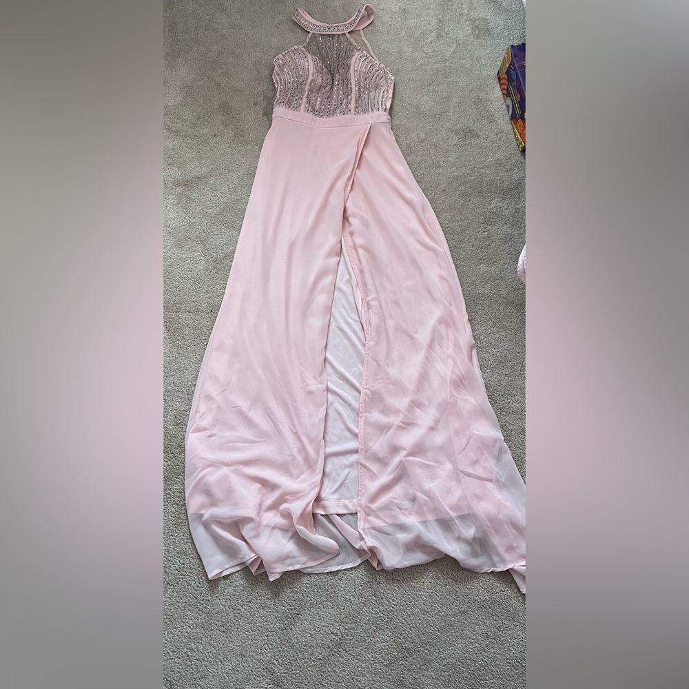 Elegant Pink Evening Gown